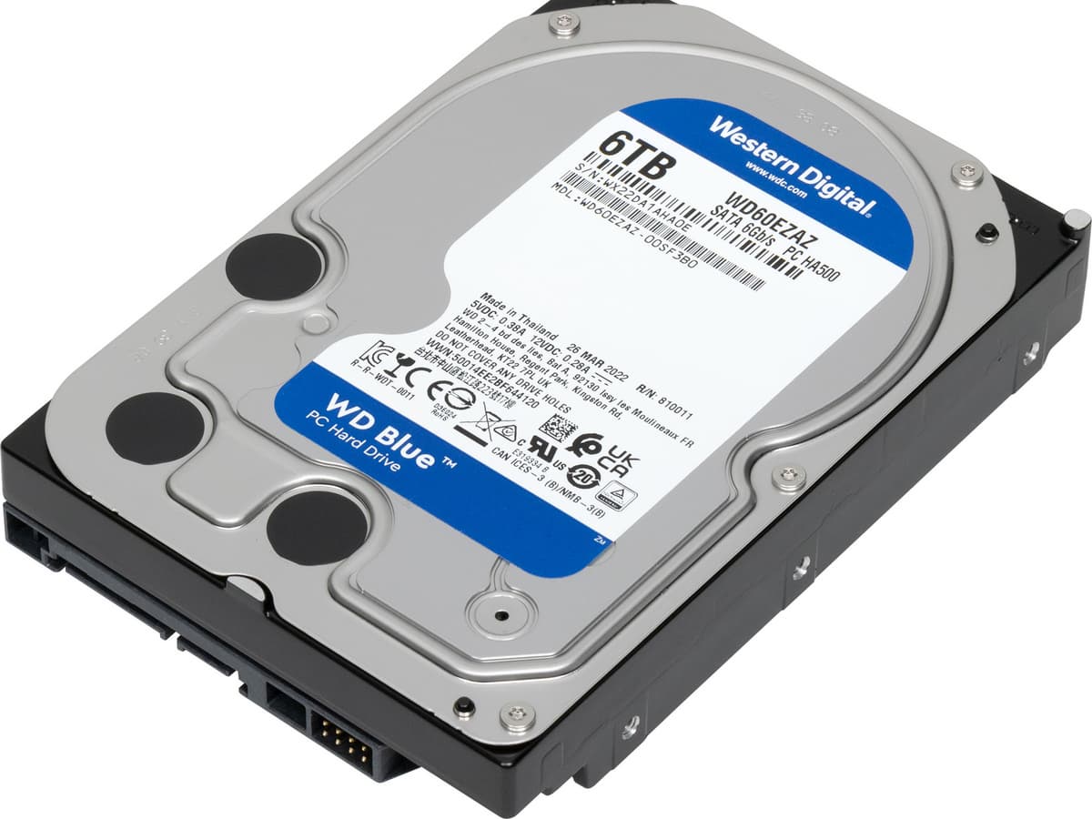Обзор недорогого жесткого диска WD Blue WD60EZAZ емкостью 6 ТБ на