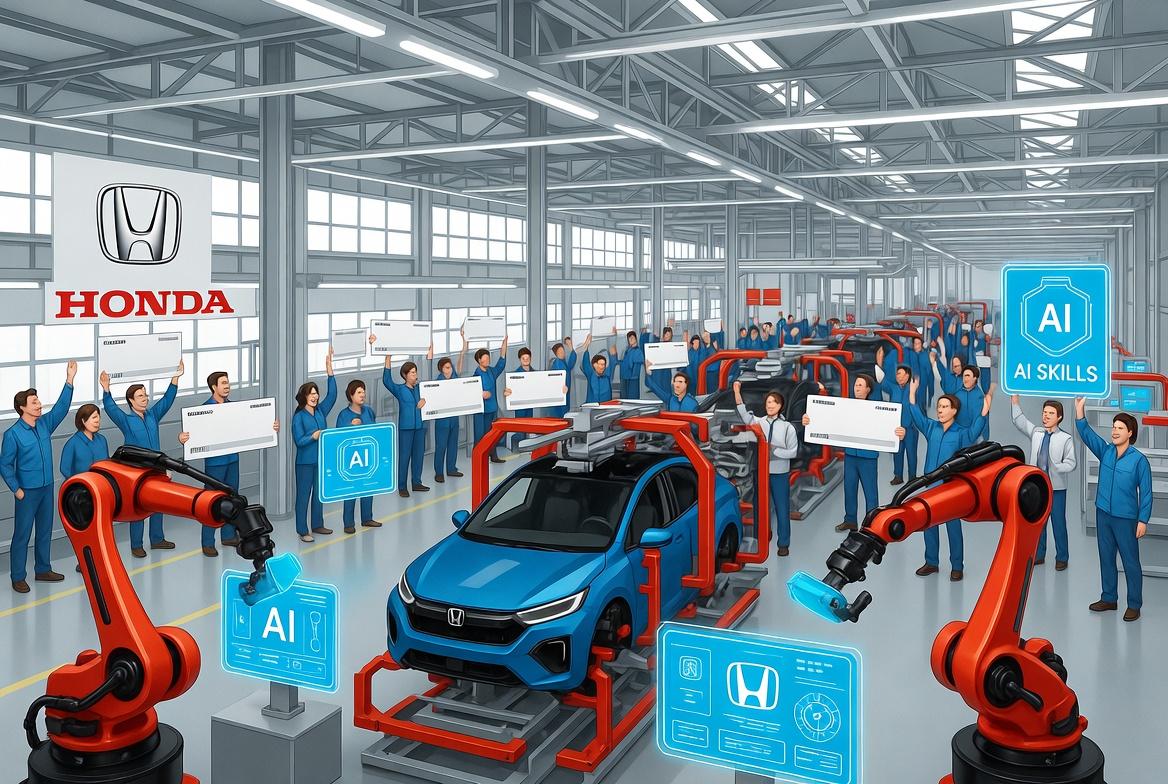 Honda и другие японские компании начали доплачивать сотрудникам за использование ИИ