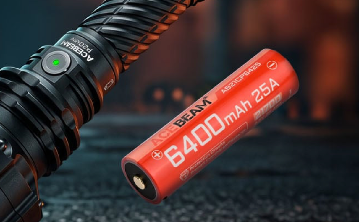 USB-C прямо в батарейке: Acebeam представила аккумулятор формата 21700 с емкостью 6400 мА·ч