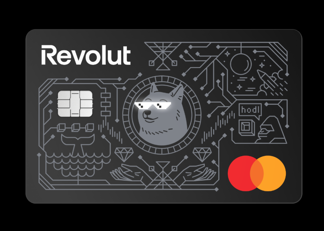 Очень необычная банковская карта: представлена Revolut Mastercard с мемной собакой, у которой светятся глаза