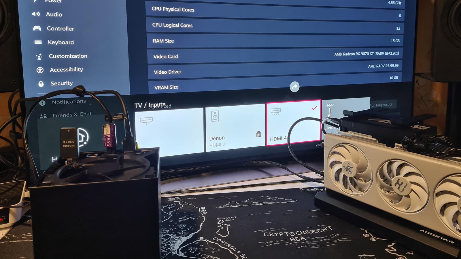 К Steam Machine подключили Radeon RX 9070 XT, но пришлось вытащить из ПК SSD. Пользователи начинают экспериментировать со своими устройствами