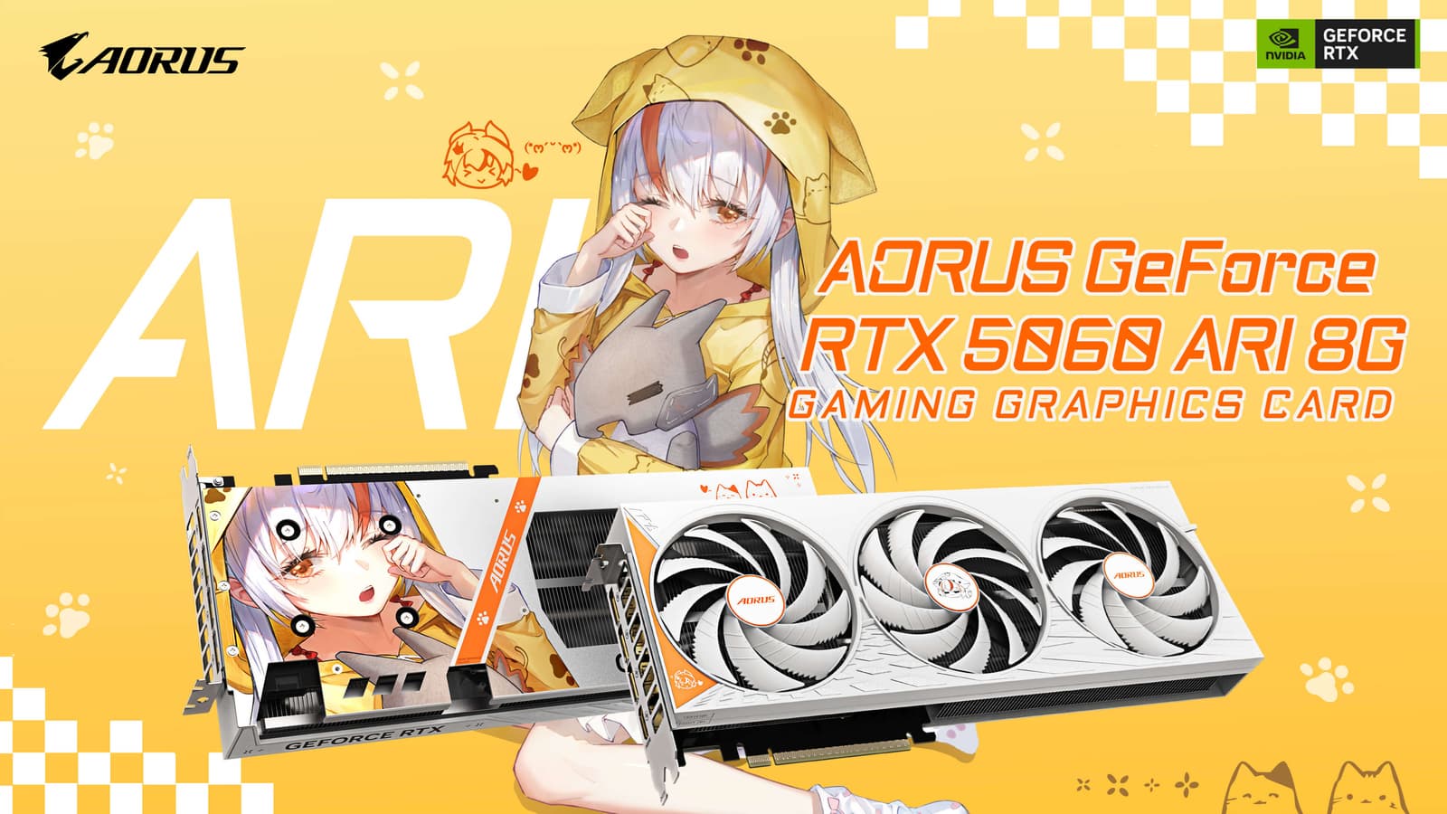 Эта GeForce RTX 5060 чудовищно огромна. Gigabyte представила Aorus GeForce RTX 5060 ARI 8G длиной почти 330 мм