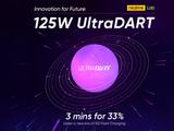 33% за 3 минуты. Представлена технология Realme 125W UltraDart Fast Charging для зарядки смартфонов и ноутбуков