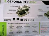 Первая двухвентиляторная видеокарта линейки GeForce RTX 40 и единственная со стандартным 8-пиновым разъёмом питания. Рассекречена GeForce RTX 4070