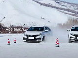 Как ведут себя Lada Vesta и Aura с ABS/ESC и без них при движении по снегу и льду, в «лосином тесте» и слаломе — наглядно