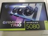 Первое изображение нереференсной GeForce RTX 5080. MSI GeForce RTX 5080 Gaming Trio оказалась гораздо компактнее GeForce RTX 4080 Gaming Trio