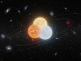 Астрономы обнаружили самую компактную систему из четырёх звёзд с редкой иерархией 3+1