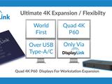 У DisplayLink готово первое решение для подключения четырех мониторов 4K с частотой обновления 60 к/с по одному кабелю USB