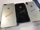 Муляжи смартфонов Apple iPhone 7s, 7s Plus и iPhone 8 запечатлены на одном снимке