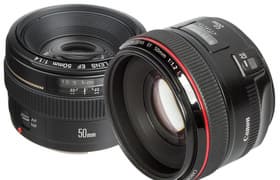 Объективы Canon EF 50mm F1.2L USM и 50mm F1.4 USM: