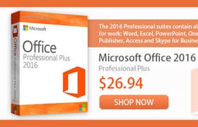 Microsoft Office 2016 Professional Plus с бесплатной доставкой за 27$!
