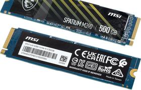 Твердотельный накопитель MSI Spatium M390 емкостью 500 ГБ: