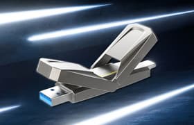 Внешний SSD в формате флэшки Netac US5 емкостью 512 ГБ: