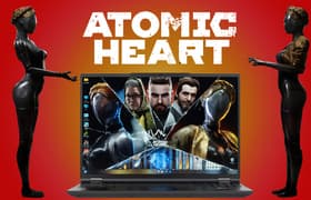 Игровой ноутбук Maibenben X-Treme Typhoon X16B-R98956 с оформлением в стиле Atomic Heart:
