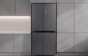 Двухкамерный холодильник Lex LCD450 Graphite Point с компоновкой Cross Door: