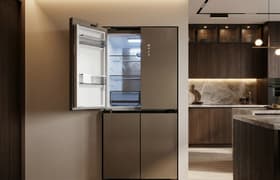 Трехкамерный холодильник Lex LCD505 Brown Satin с компоновкой Cross Door: