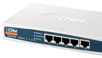Новые 5/8-портовые неуправляемые гигабитные коммутаторы CGS-500 и CGS-800 от CNet в России и СНГ