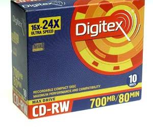 Ультраскоростные CD-RW от Digitex теперь в России