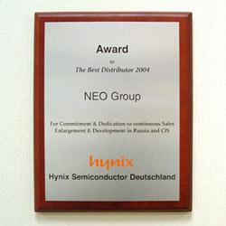 Neo Group получила статус лучшего дистрибутора Hynix в России и странах СНГ