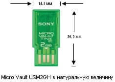 Sony Micro Vault Tiny — миниатюрные USB-накопители емкостью до 2 Гб: скоро в России