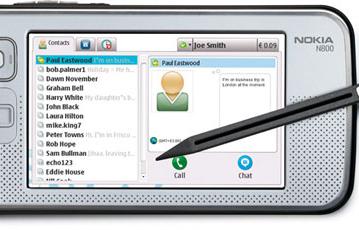 Skype стал доступен для Nokia N800