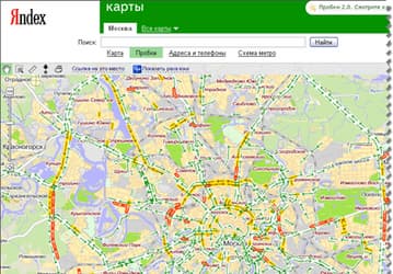 «Яндекс»: карты свободных дорог — десяткам городов