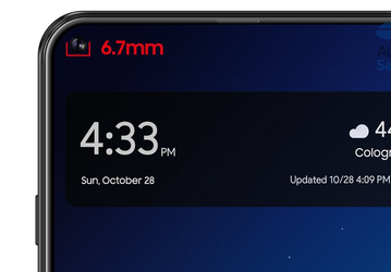 Диаметр выреза в экране смартфона Samsung Galaxy A8s составит 6,7 мм, у Galaxy S10 он будет меньшим