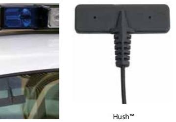 Малозаметную антенну PCTEL Hush можно с равным успехом закрепить на автомобильном стекле, распределительном щитке или на жилете полицейского
