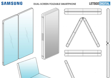 Samsung запатентовала складной смартфон с двумя экранами