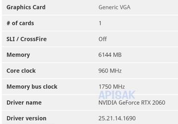 Стали известны характеристики мобильных видеокарт Nvidia GeForce RTX 2060 (Max-Q), RTX 2080 (Max-Q) и RTX 2080 Ti