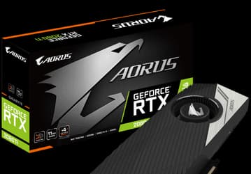 Видеокарта Gigabyte Aorus Turbo RTX 2080 Ti оснащена кулером турбинного типа