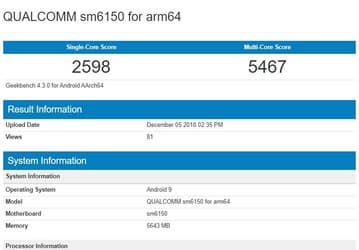 Среднебюджетная SoC Snapdragon 6150 впечатляет производительностью
