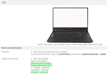 Lenovo подтверждает скорый выпуск серии мобильных 3D-карт Nvidia GeForce GTX 11