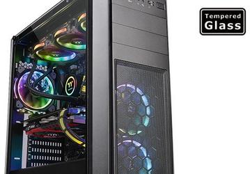 Боковая стенка корпуса Thermaltake Versa H26 изготовлена из стекла
