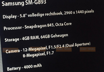 Смартфон Samsung Galaxy S9 Аctive должен получить аккумулятор емкостью 4000 мА•ч