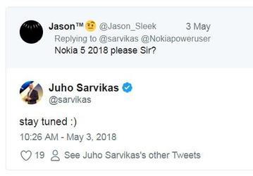 Представитель HMD намекнул на выпуск обновленного варианта смартфона Nokia 5 