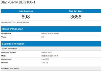 BlackBerry готовит смартфон BBG100 на платформе Qualcomm Snapdragon 625