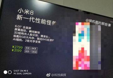 Смартфон Xiaomi Mi 8: опубликованы характеристики и цены различных версий