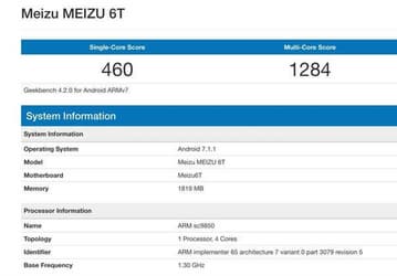 Смартфон начального уровня Meizu M6T построен на платформе Spreadtrum