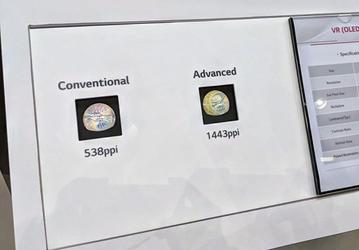LG Display и Google представили дисплей OLED диагональю 4,3 дюйма разрешением 4800 x 3840 пикселей