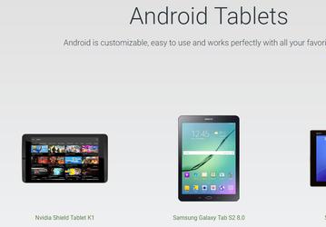 Google вернула планшеты на официальный сайт Android