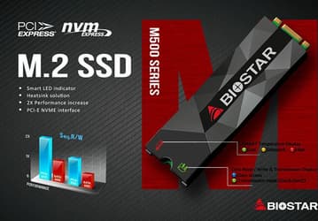 Твердотельные накопители Biostar M500 оснащены индикатором нагрева