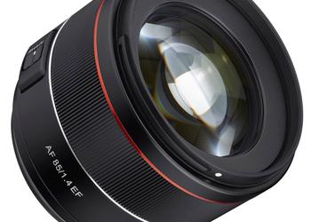 Появились изображения объектива Samyang AF 85/1.4 EF для камер Canon