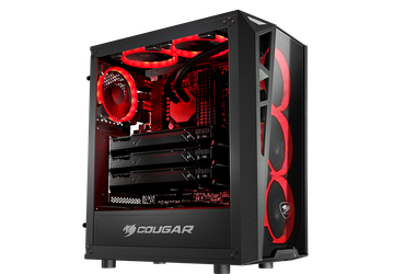 Передняя и боковая панели корпуса Cougar Vortex RGB изготовлены из стекла