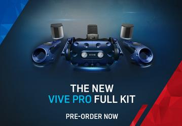 Комплект HTC Vive Pro Full Kit включает базовые станции и контроллеры