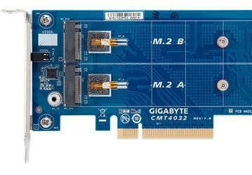 Платы расширения Gigabyte CMT4034 и CMT4032 позволяют подключить накопители M.2 к слоту PCIe