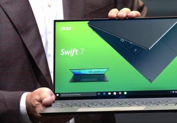 Acer Swift 7, оснащенный экраном 14 дюймов, метит на звание самого легкого и самого тонкого ноутбука в мире