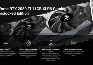 Утечка дает полное представление о 3D-картах PNY GeForce RTX 2080 XLR8 и RTX 2080 Ti XLR8