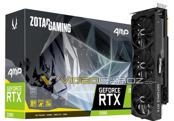 3D-карты Zotac GeForce RTX 2080 Ti и RTX 2080 AMP получат удлиненную систему охлаждения