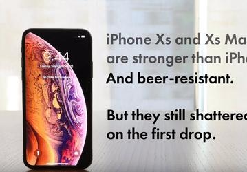«Самые прочные» защитные стекла смартфонов iPhone XS и XS Max ломаются при первом же падении